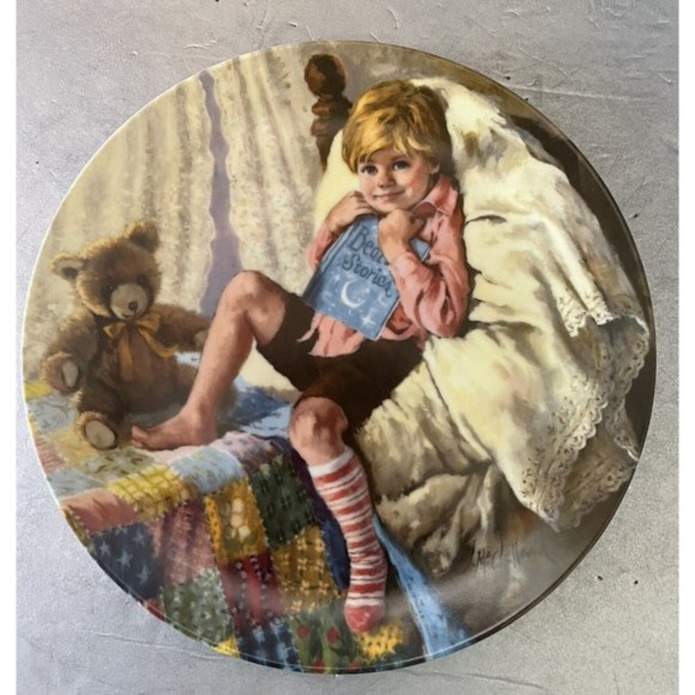 Diddle‎ Diddle Dumpling John McClelland Mother Goose Vintage Plate 1984 Box/Cert